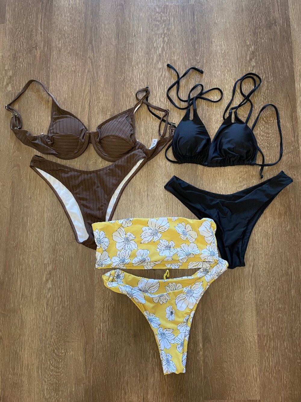 3 womens 2 piece bikini sets in medium